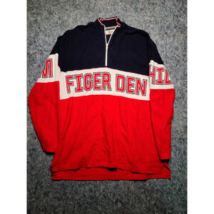 Oversized Tommy Hilfiger Denim Quarter Zip Sweater, Size L ( 265)